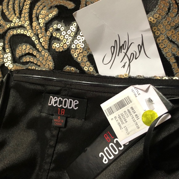 NWT Lord & Taylor Decode Black Lace Sequins - Picture 5 of 5